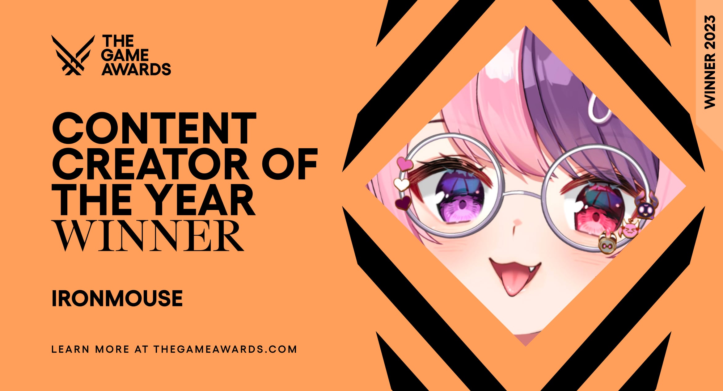 VTuber Ironmouse wins Content Creator of the Year at The Game